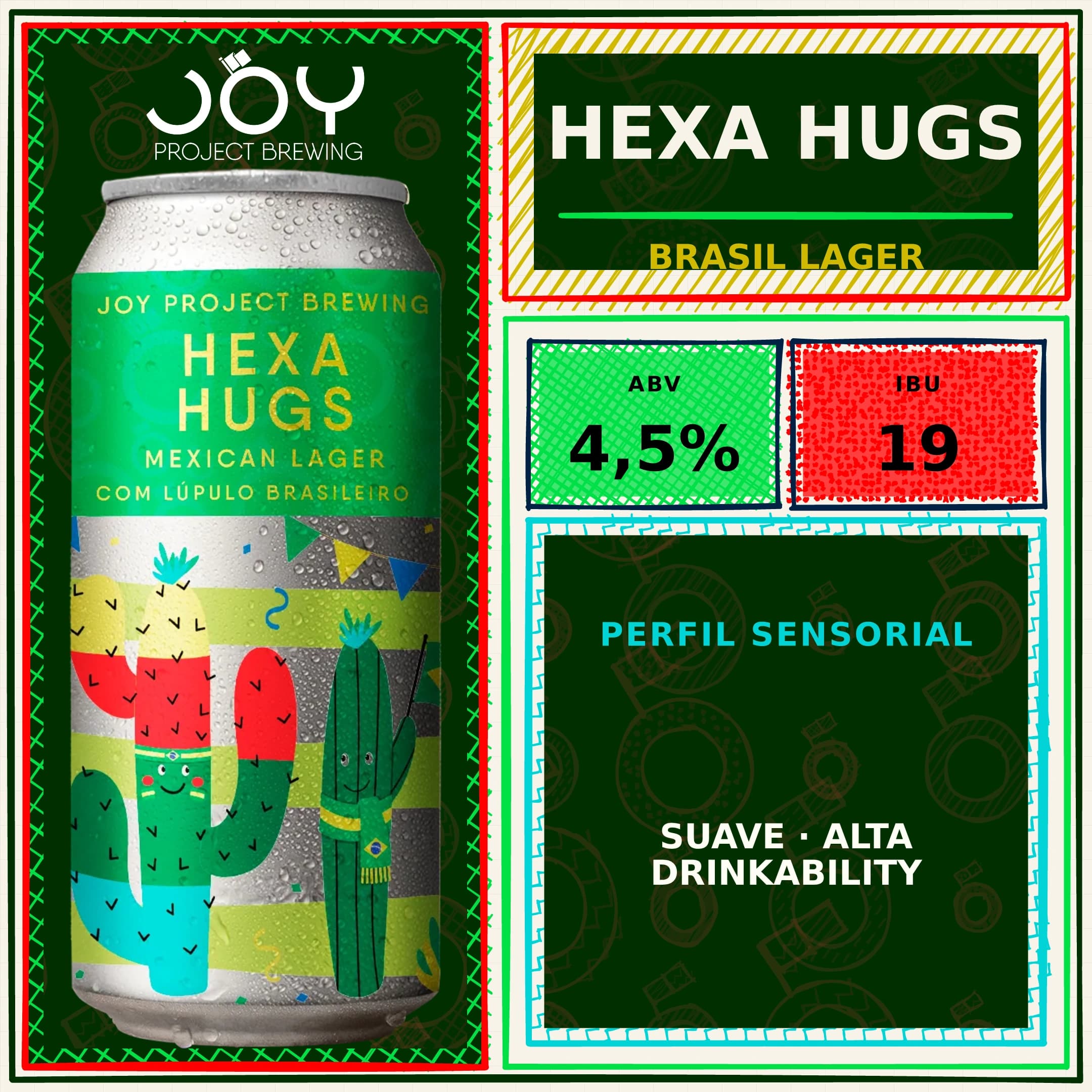 Quadrado sem preço de HEXA HUGS LATA 473ML