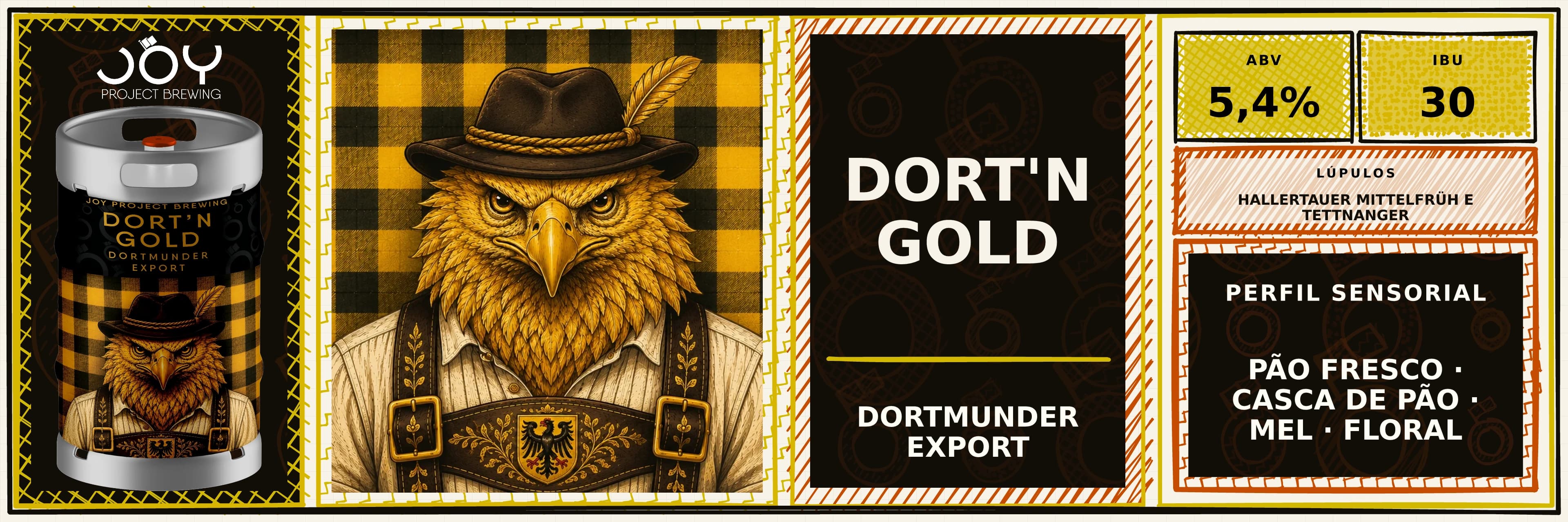 Banner largo sem preço de DORT'N GOLD CHOPE