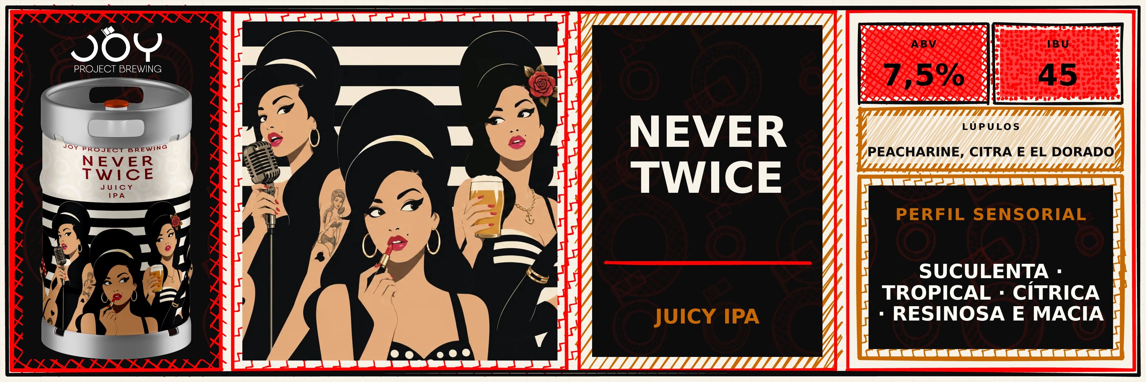 Banner largo sem preço de NEVER TWICE CHOPE