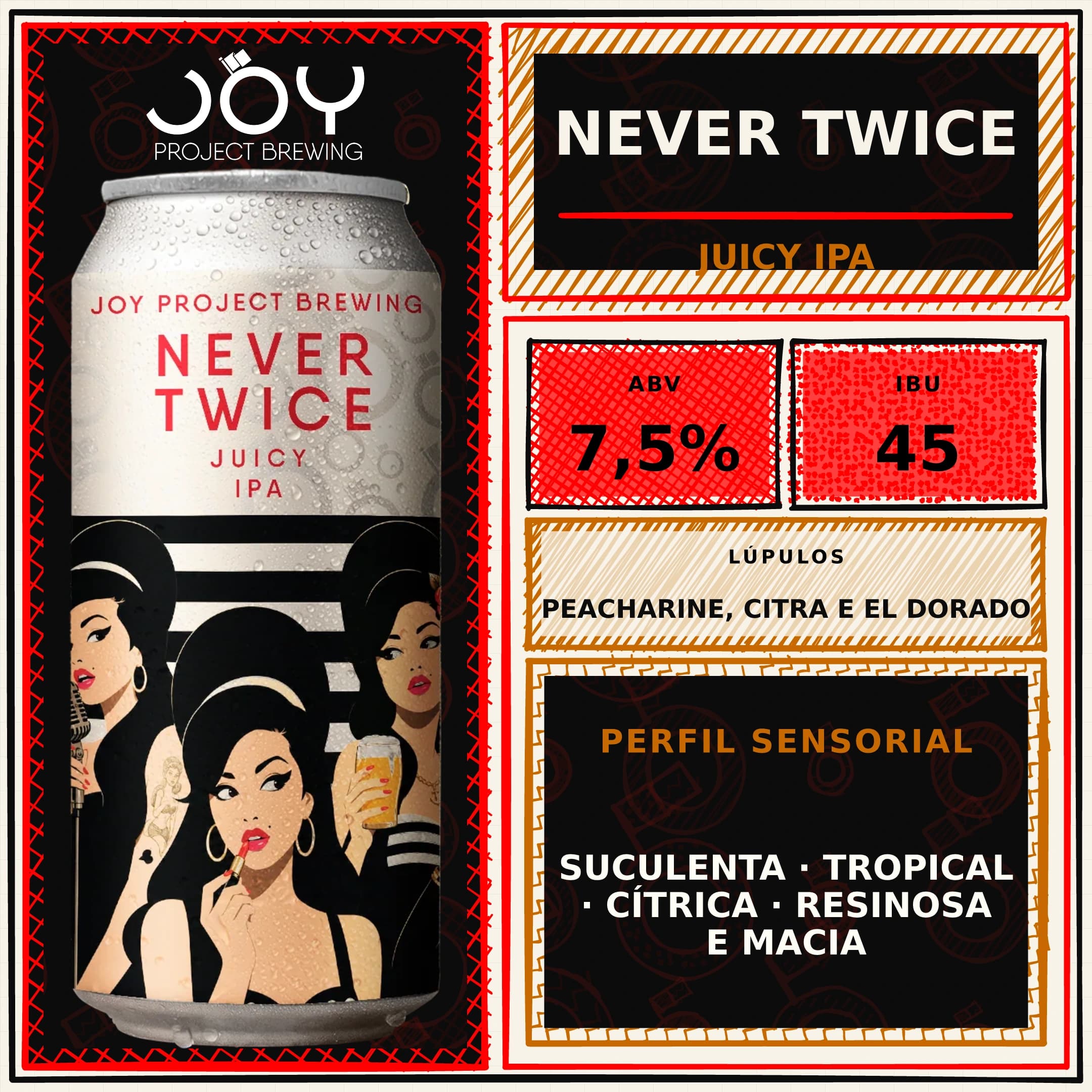 Quadrado sem preço de NEVER TWICE LATA 473ML