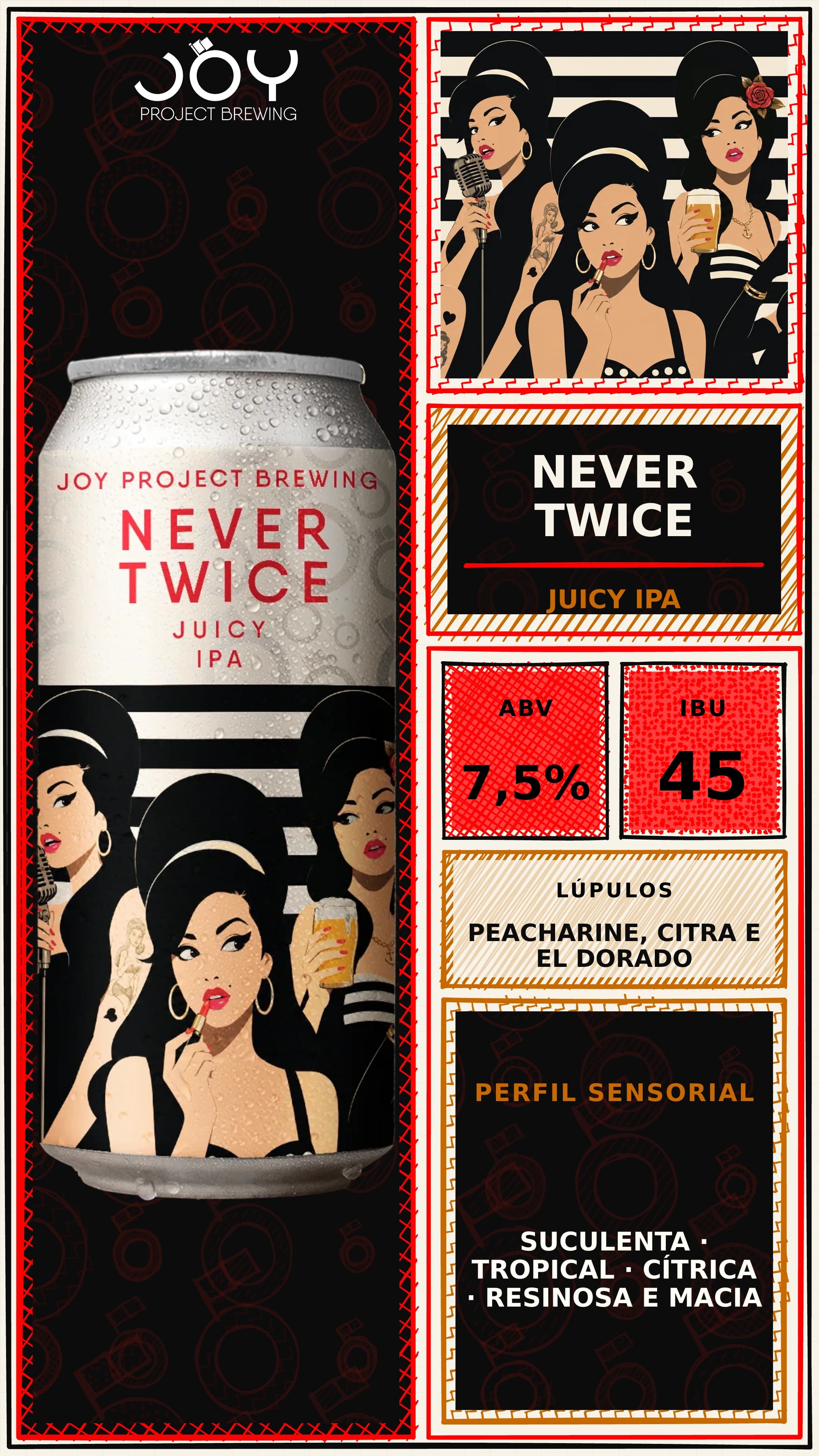Story e status sem preço de NEVER TWICE LATA 473ML