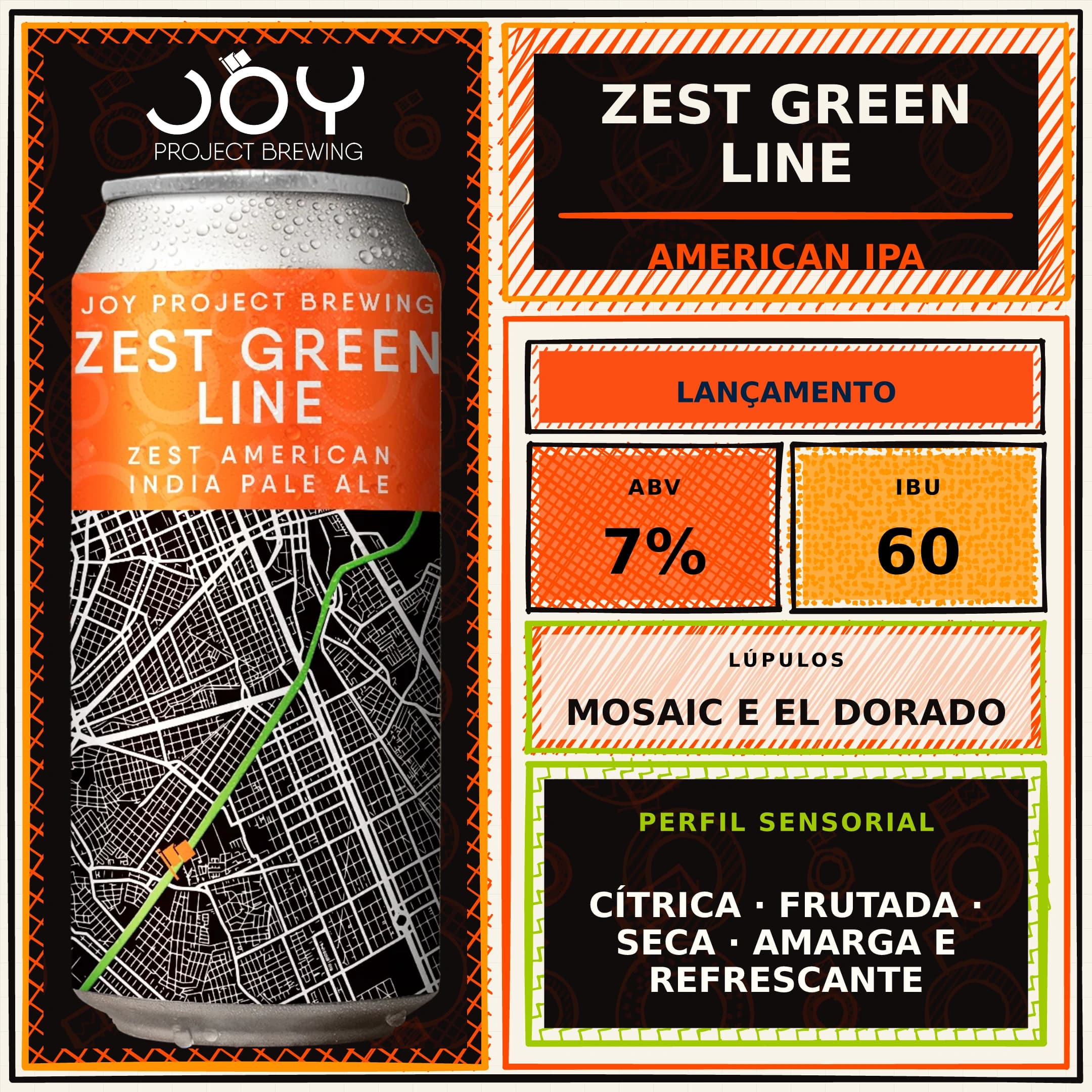 Quadrado sem preço de ZEST GREEN LINE LATA 473ML