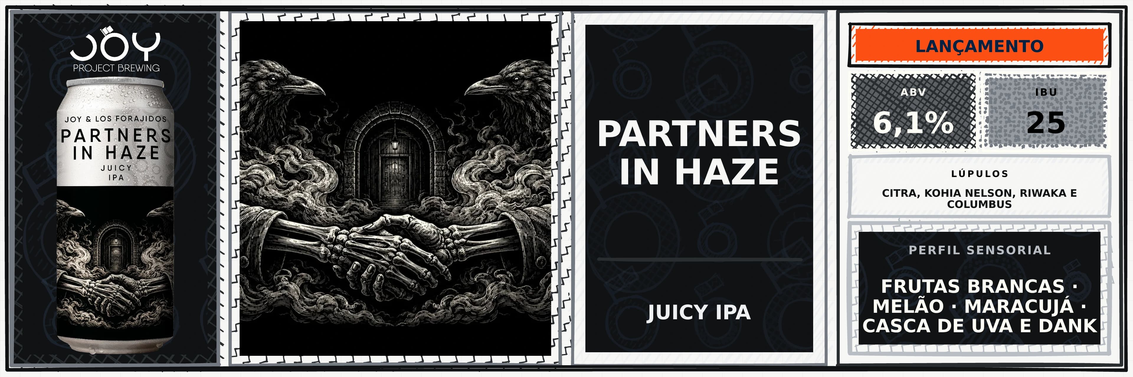 Banner largo sem preço de PARTNERS IN HAZE LATA 473ML