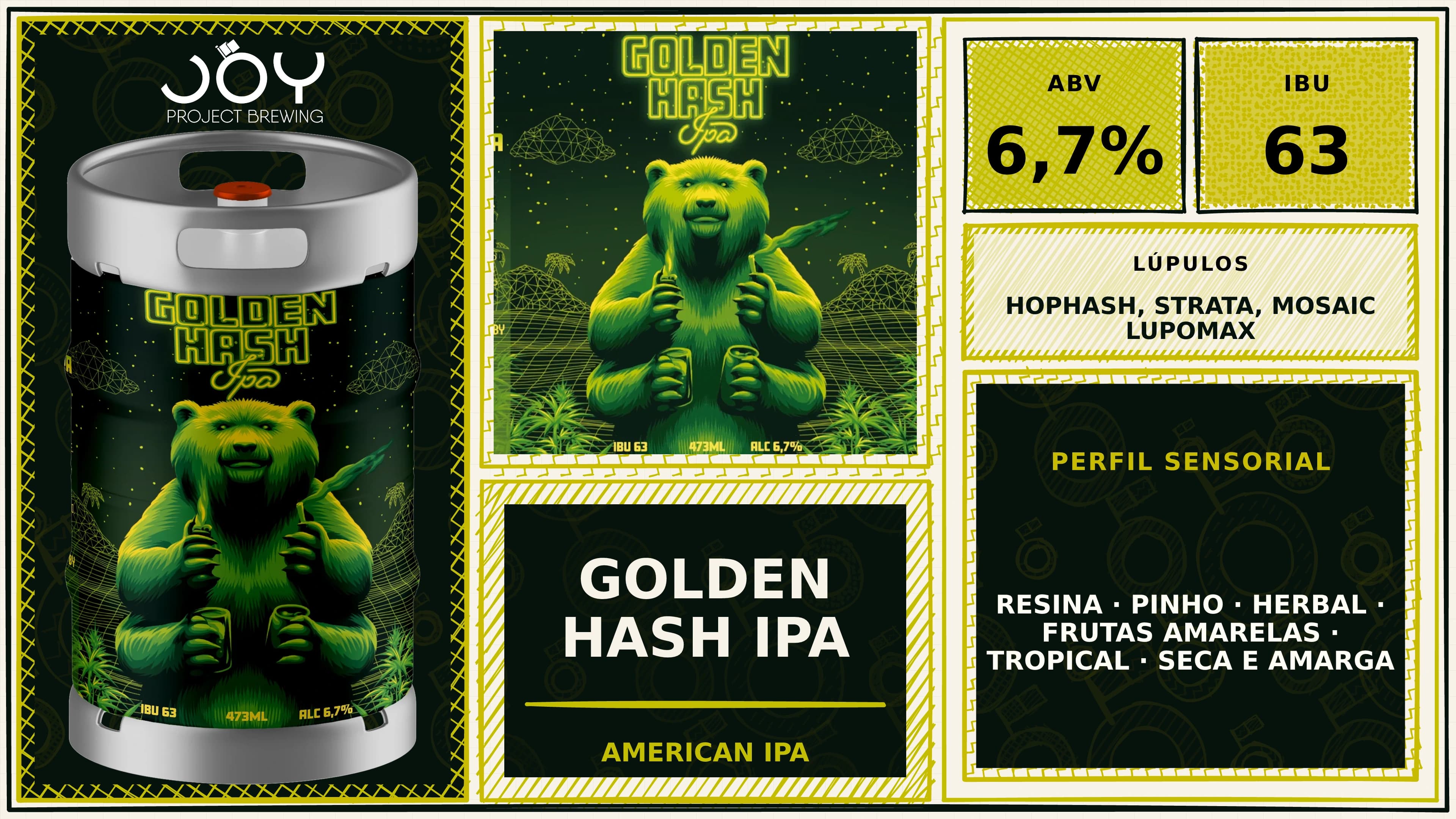 Banner horizontal sem preço de GOLDEN HASH IPA CHOPE