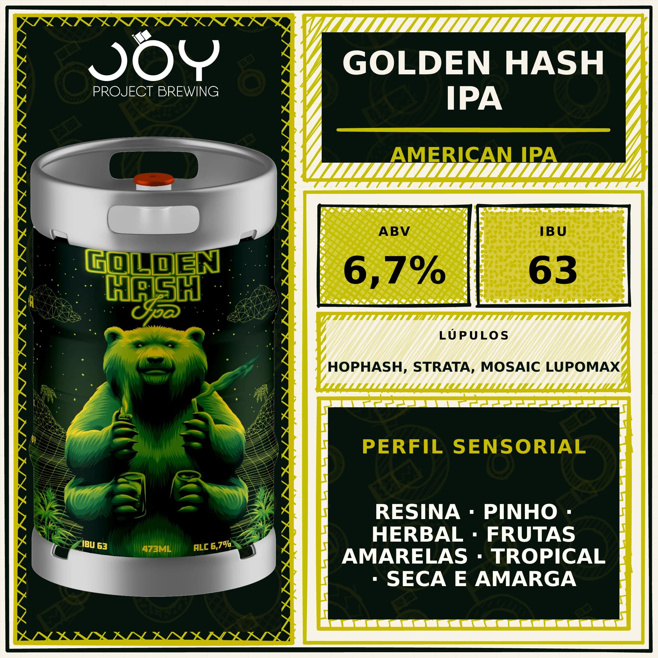 Quadrado sem preço de GOLDEN HASH IPA CHOPE