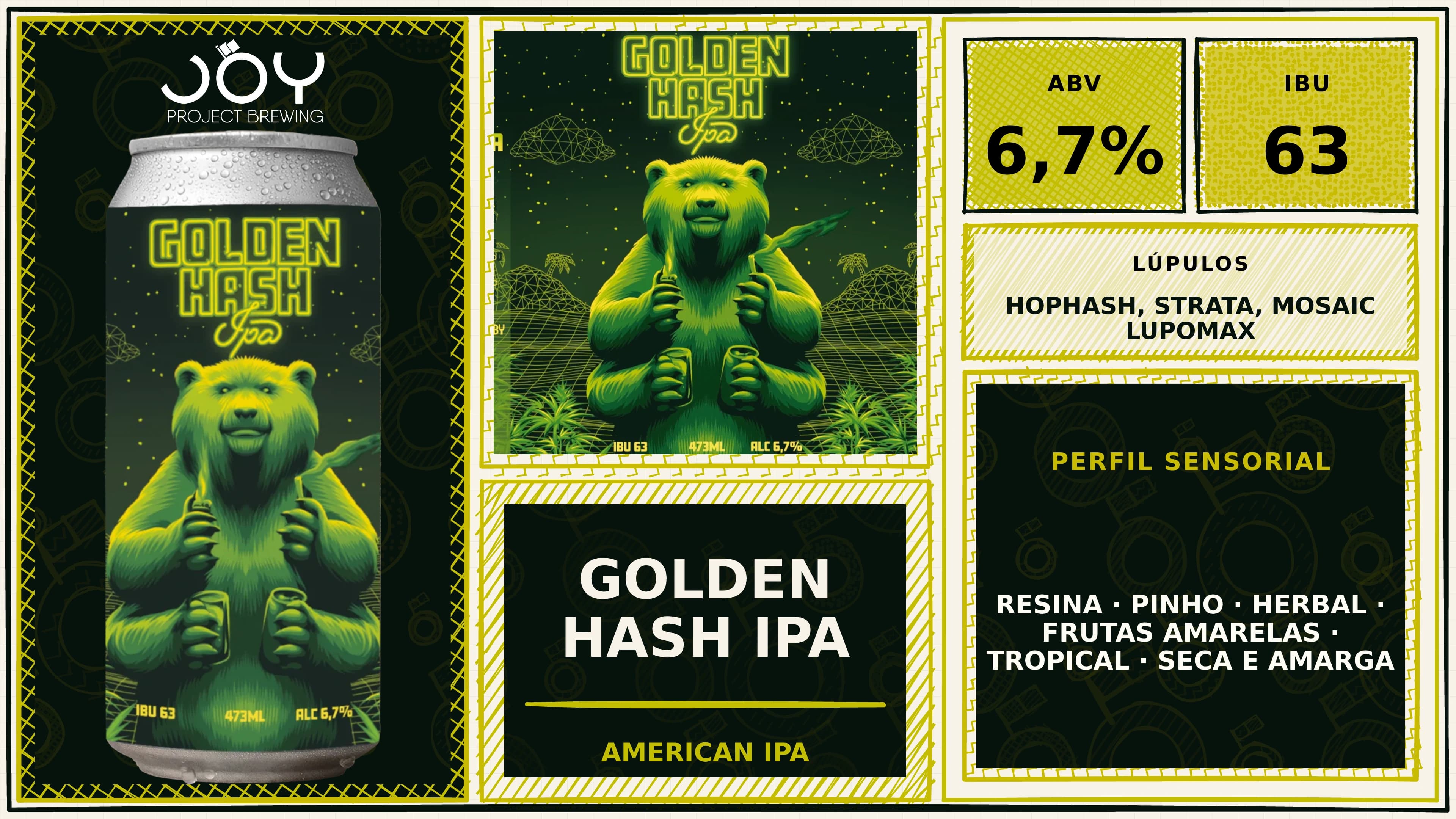 Banner horizontal sem preço de GOLDEN HASH IPA LATA 473ML