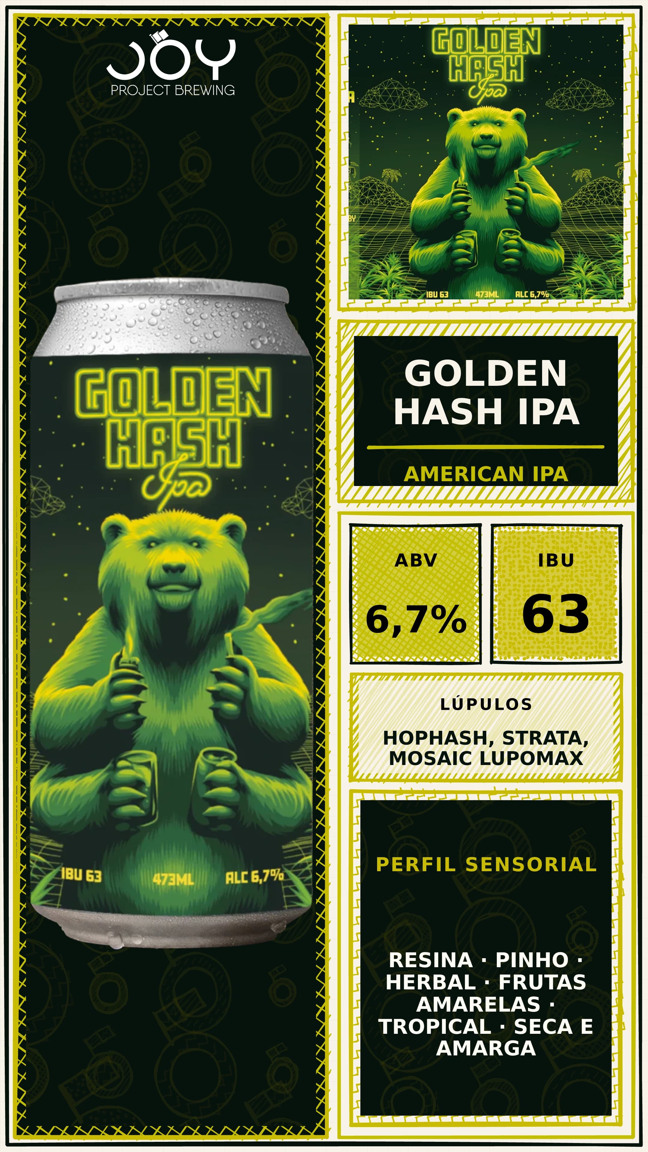 Story e status sem preço de GOLDEN HASH IPA LATA 473ML