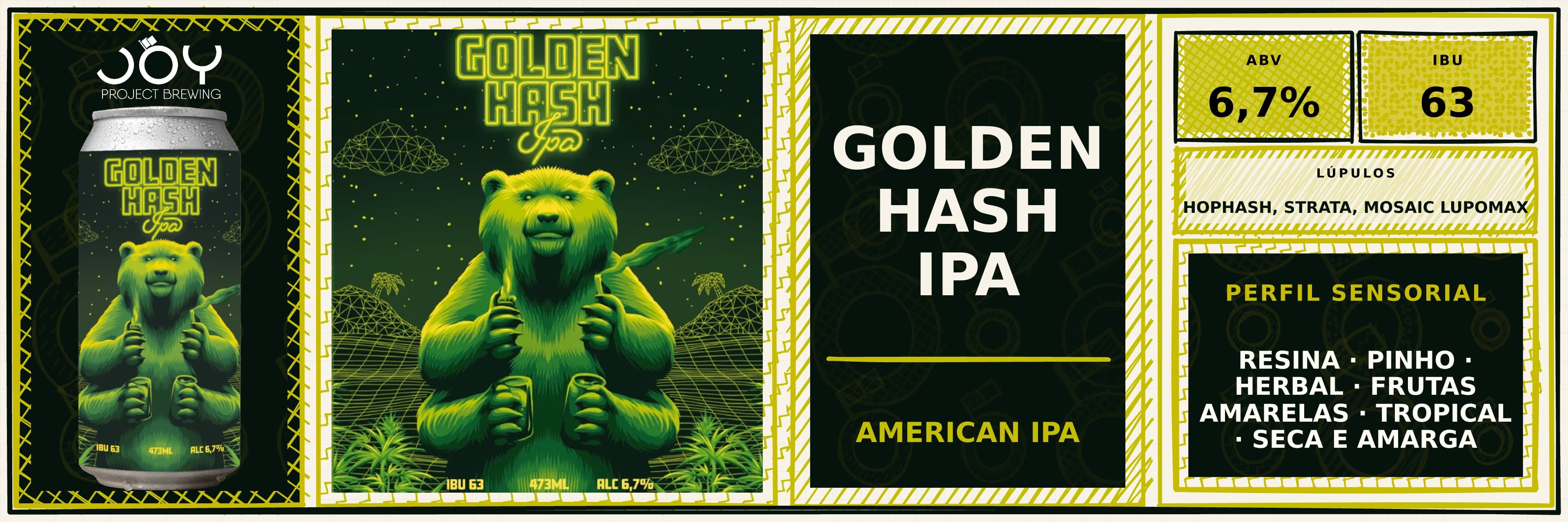 Banner largo sem preço de GOLDEN HASH IPA LATA 473ML