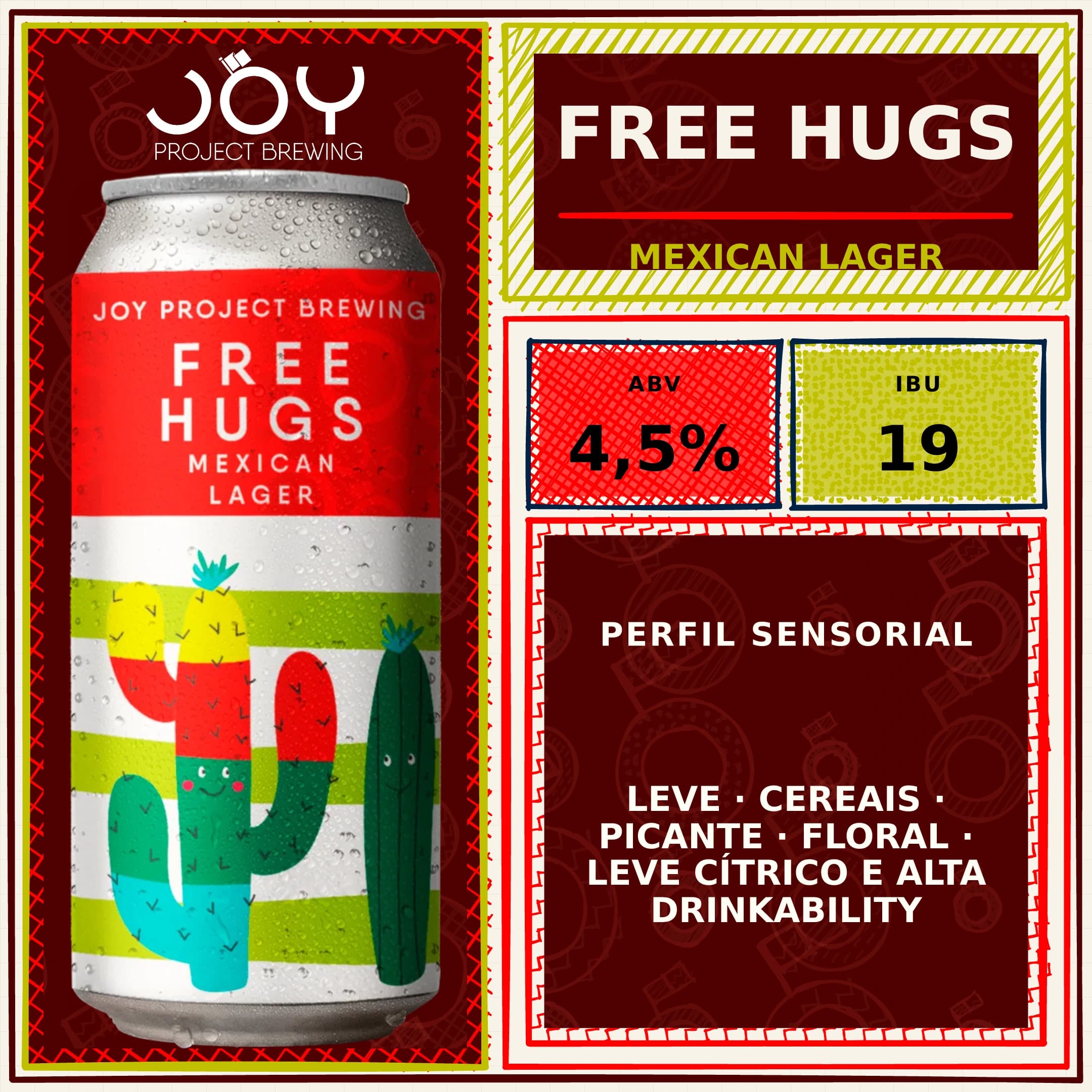Quadrado sem preço de FREE HUGS LATA 473ML