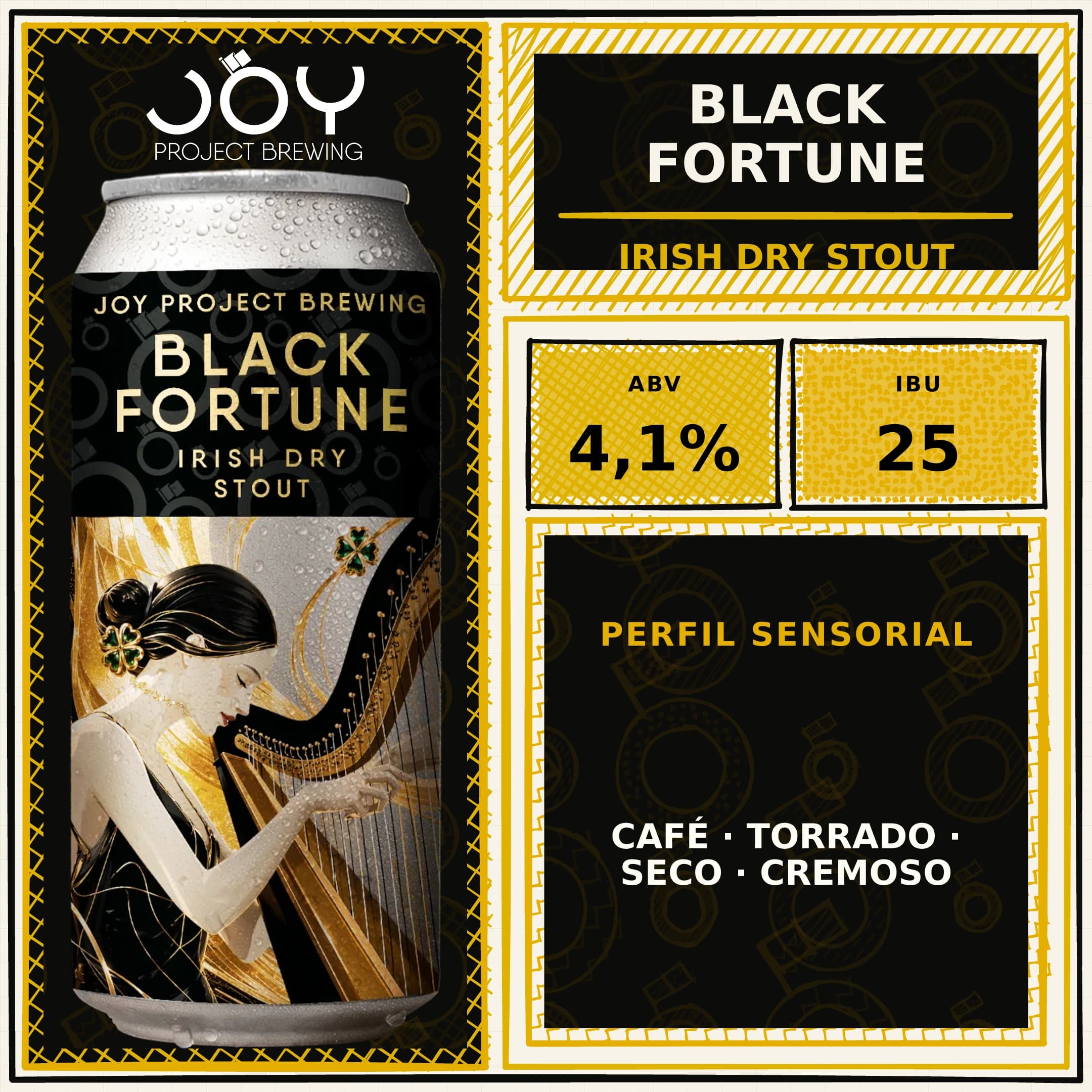 Quadrado sem preço de BLACK FORTUNE LATA 473ML