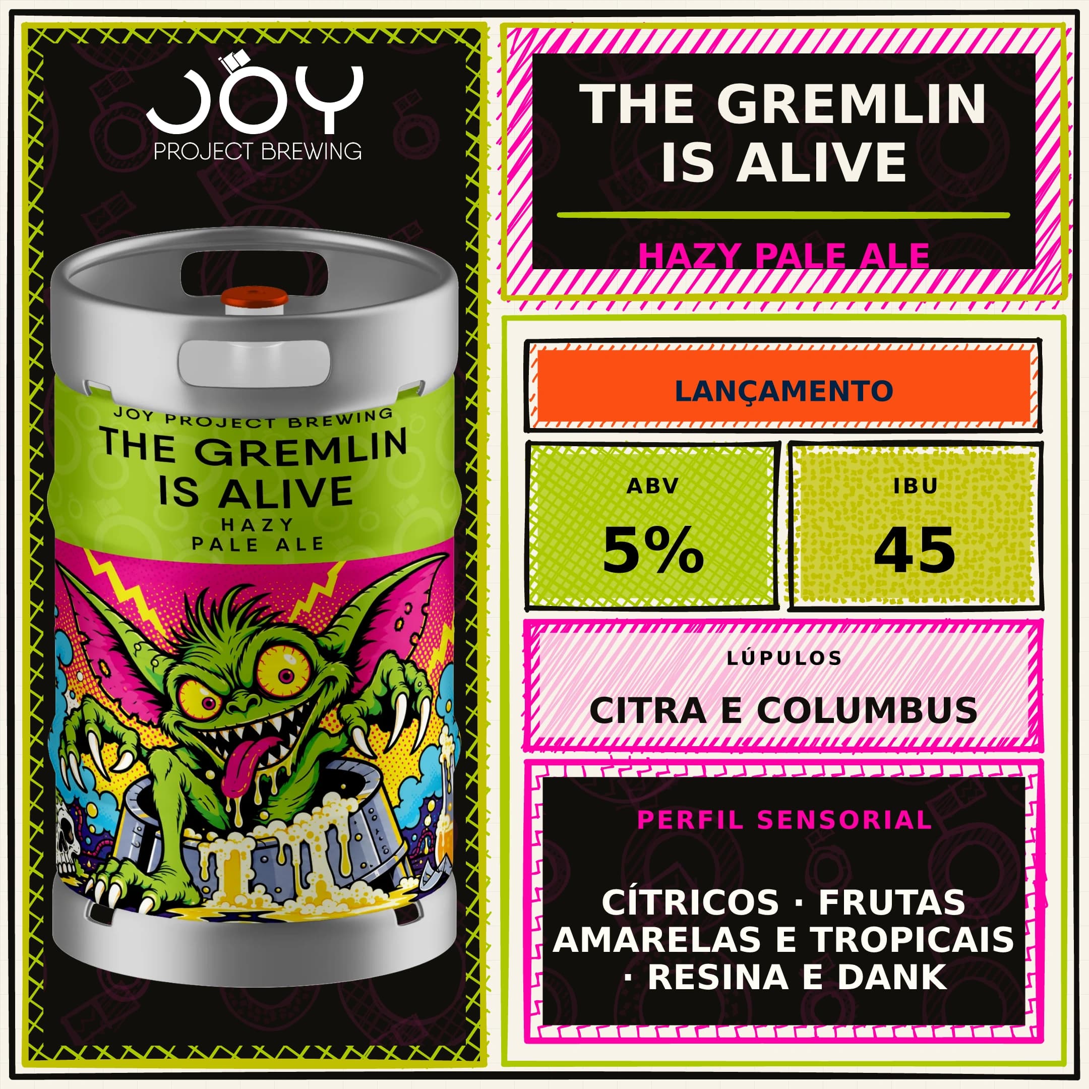 Quadrado sem preço de THE GREMLIN IS ALIVE CHOPE