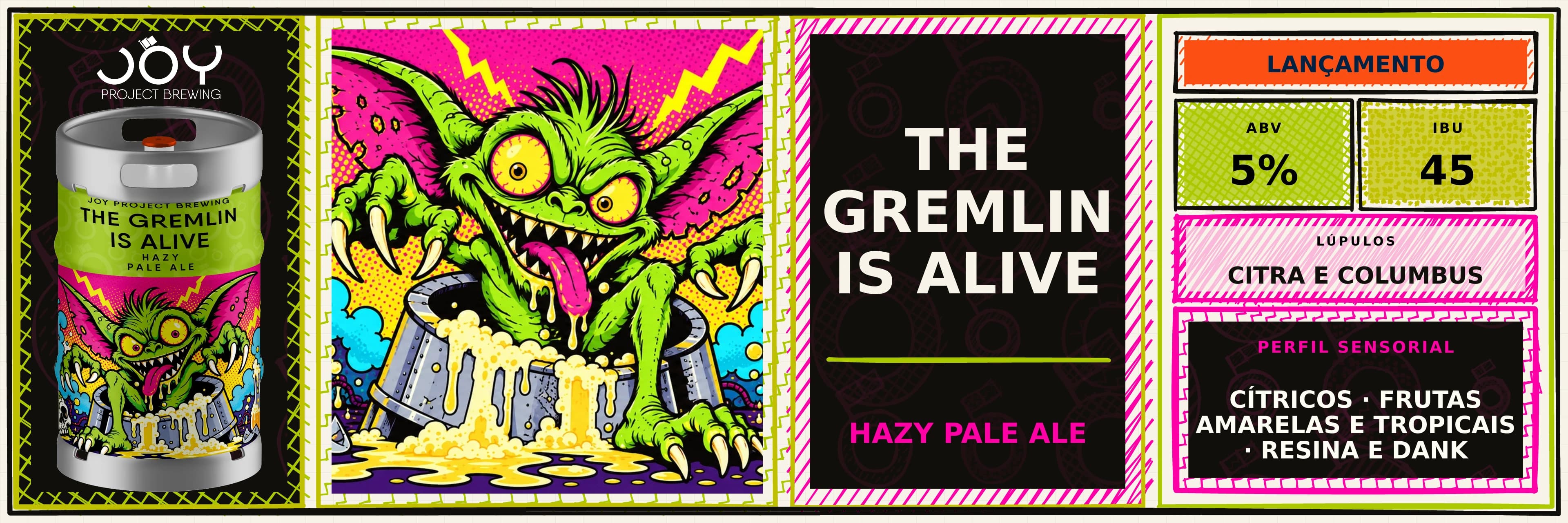 Banner largo sem preço de THE GREMLIN IS ALIVE CHOPE