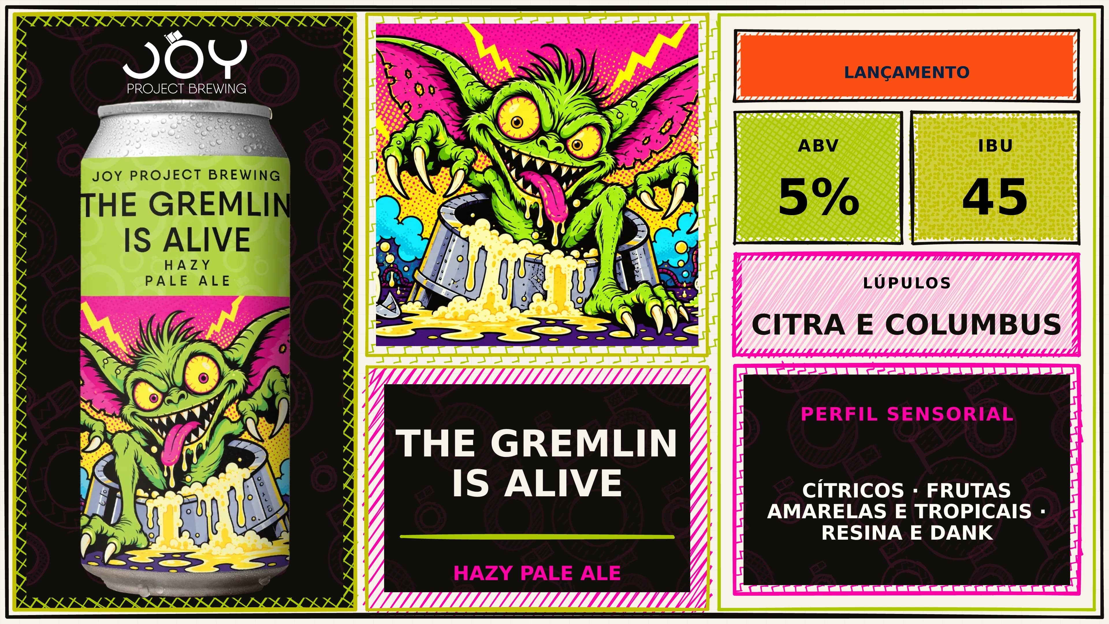 Banner horizontal sem preço de THE GREMLIN IS ALIVE LATA 473ML