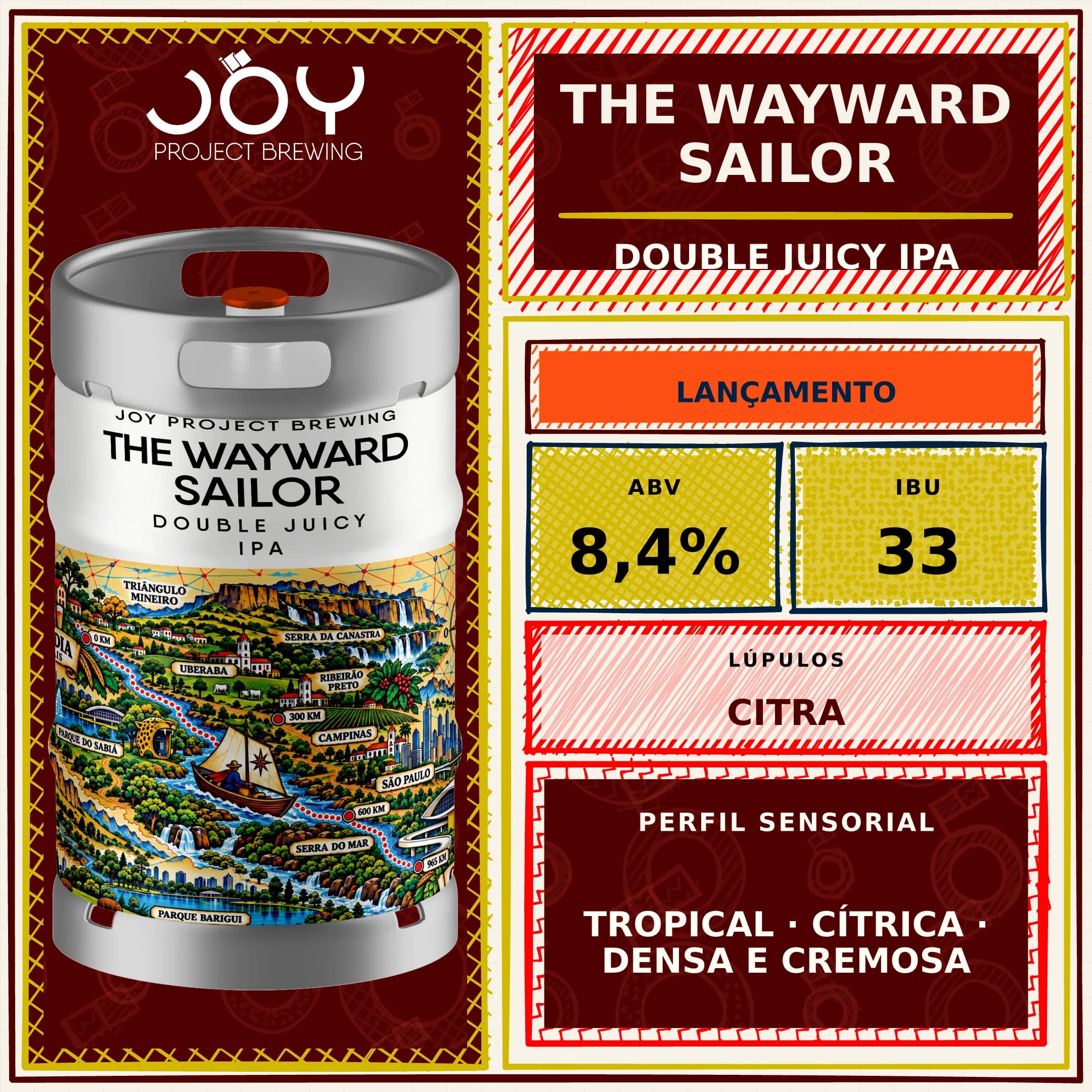 Quadrado sem preço de THE WAYWARD SAILOR CHOPE