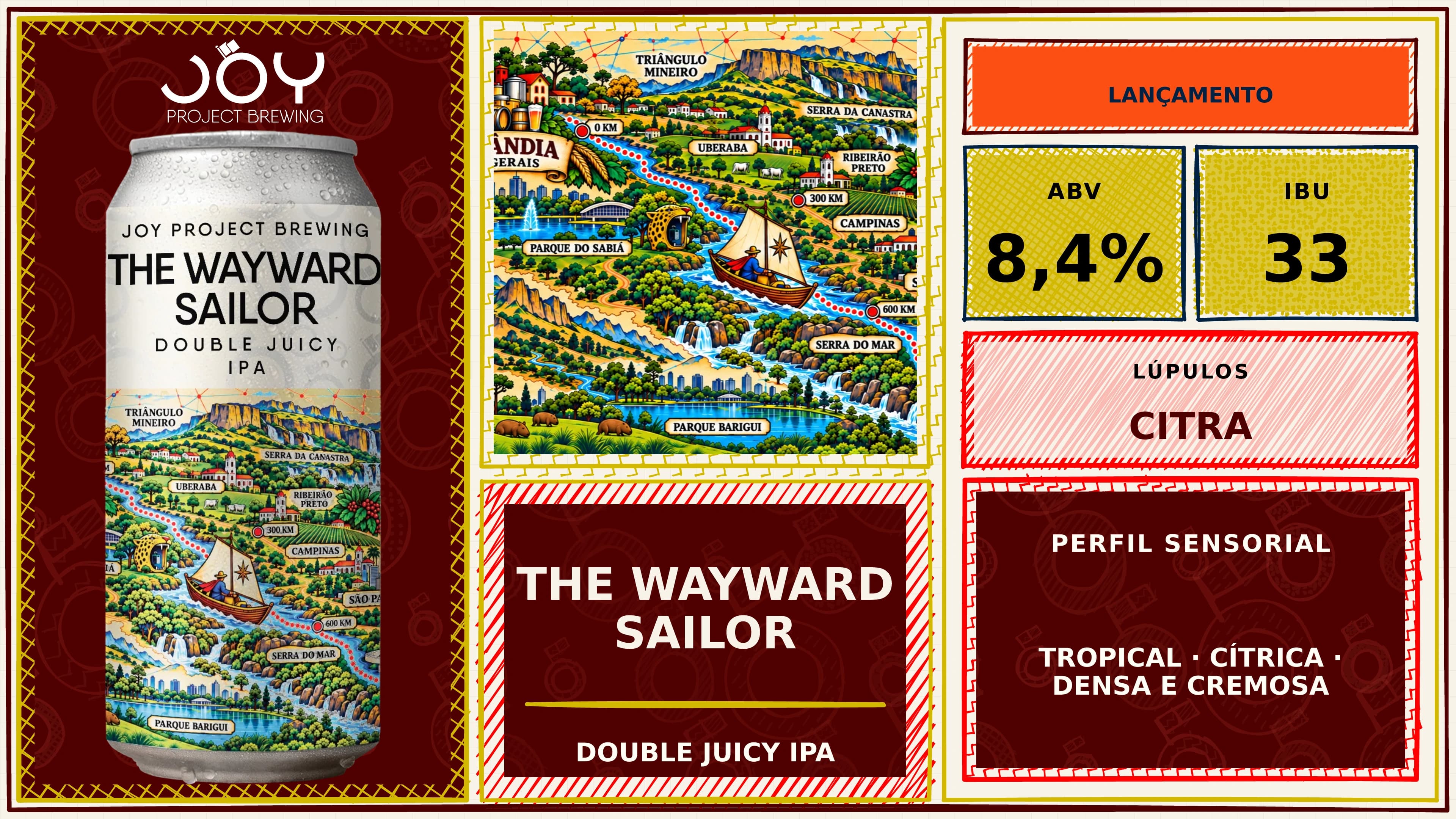 Banner horizontal sem preço de THE WAYWARD SAILOR LATA 473ML