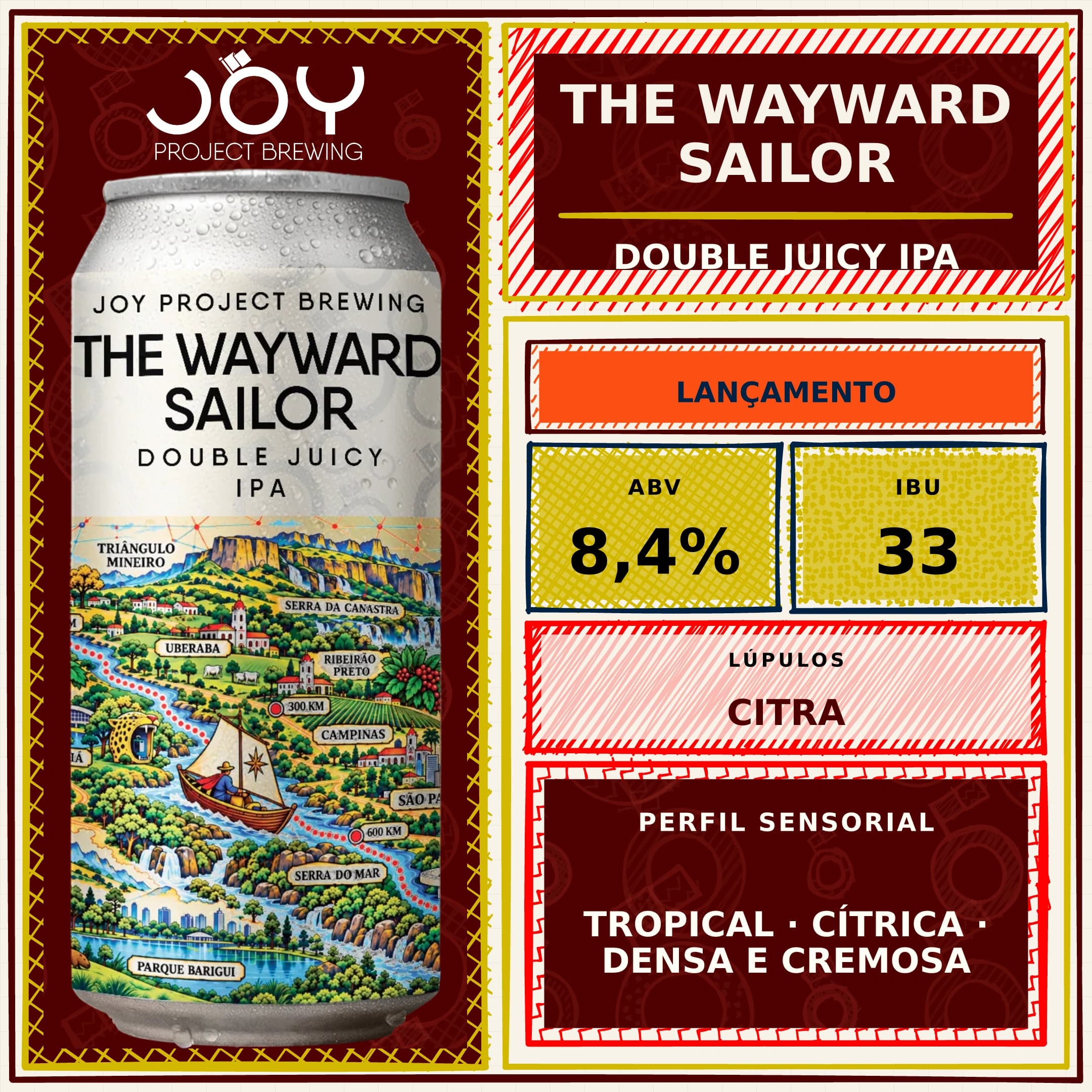 Quadrado sem preço de THE WAYWARD SAILOR LATA 473ML