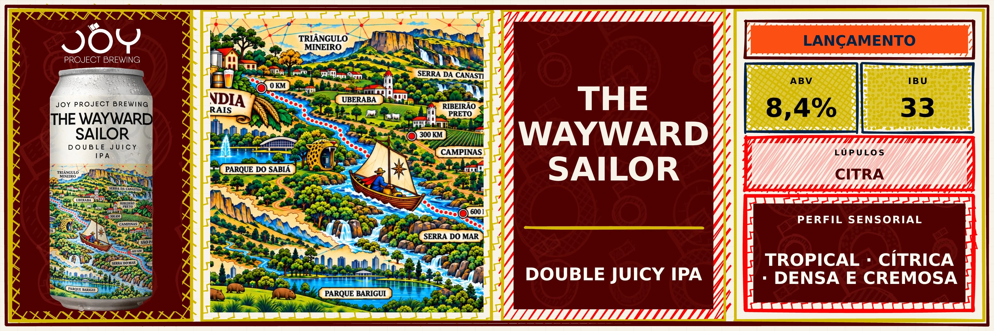 Banner largo sem preço de THE WAYWARD SAILOR LATA 473ML