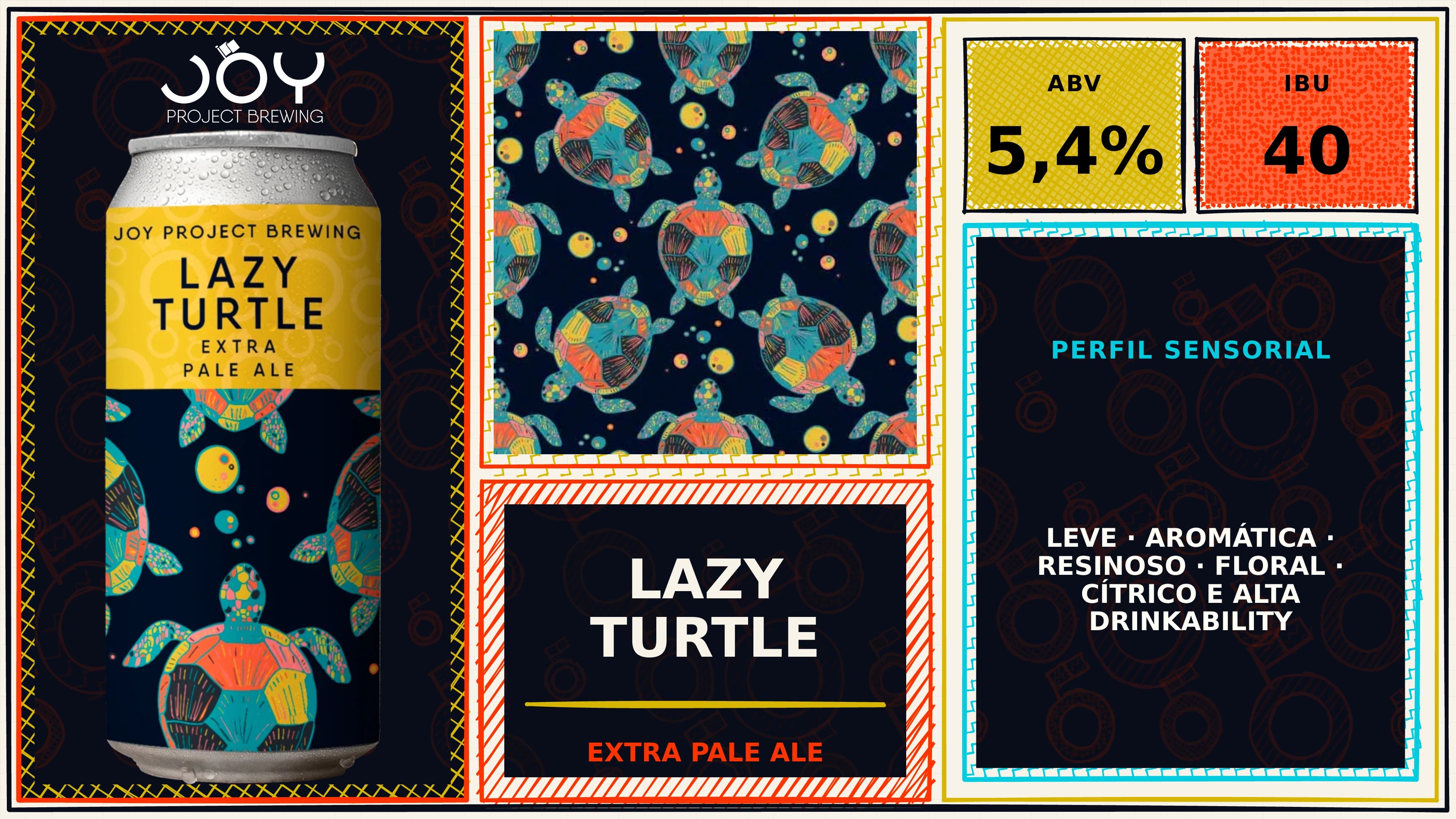 Banner horizontal sem preço de LAZY TURTLE LATA 473ML