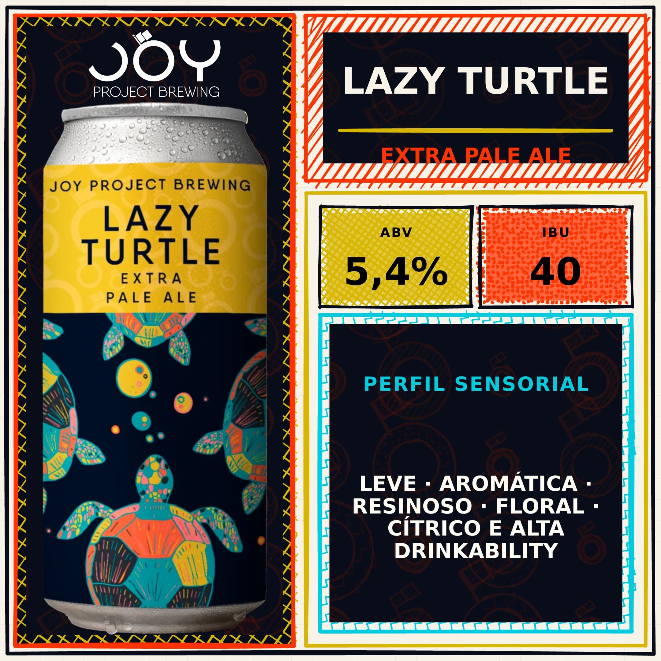 Quadrado sem preço de LAZY TURTLE LATA 473ML