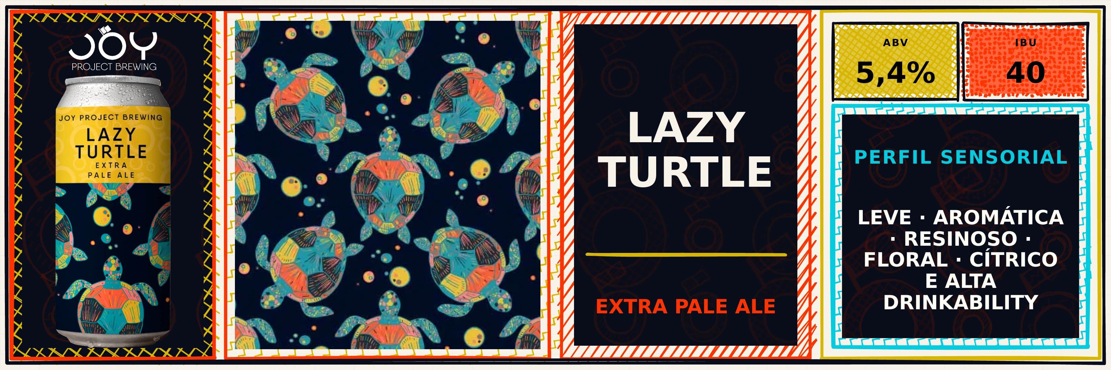Banner largo sem preço de LAZY TURTLE LATA 473ML