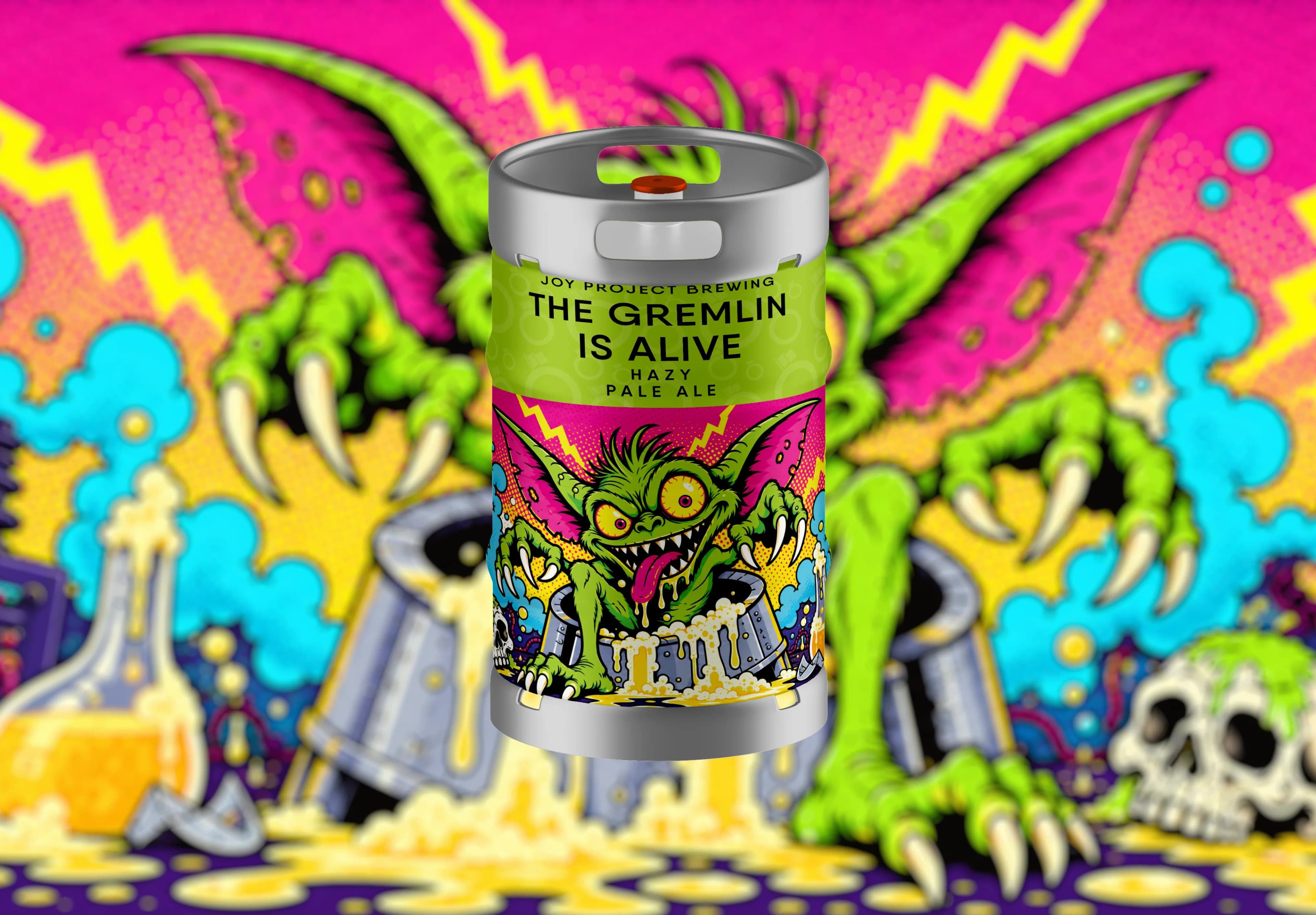 THE GREMLIN IS ALIVE CHOPE - Com fundo principal | Joy Project Brewing
