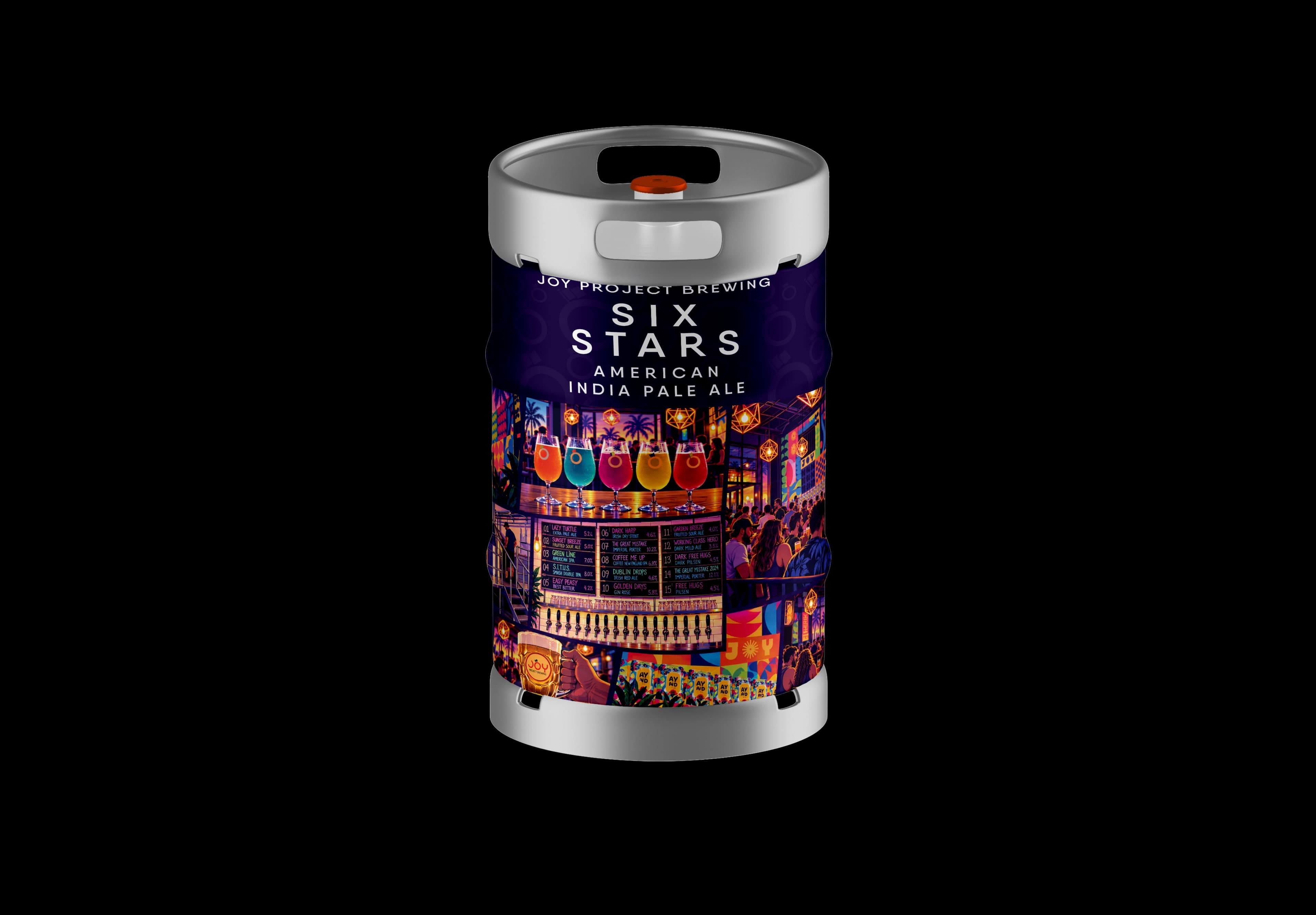 SIX STARS CHOPE - Sem fundo principal | Joy Project Brewing