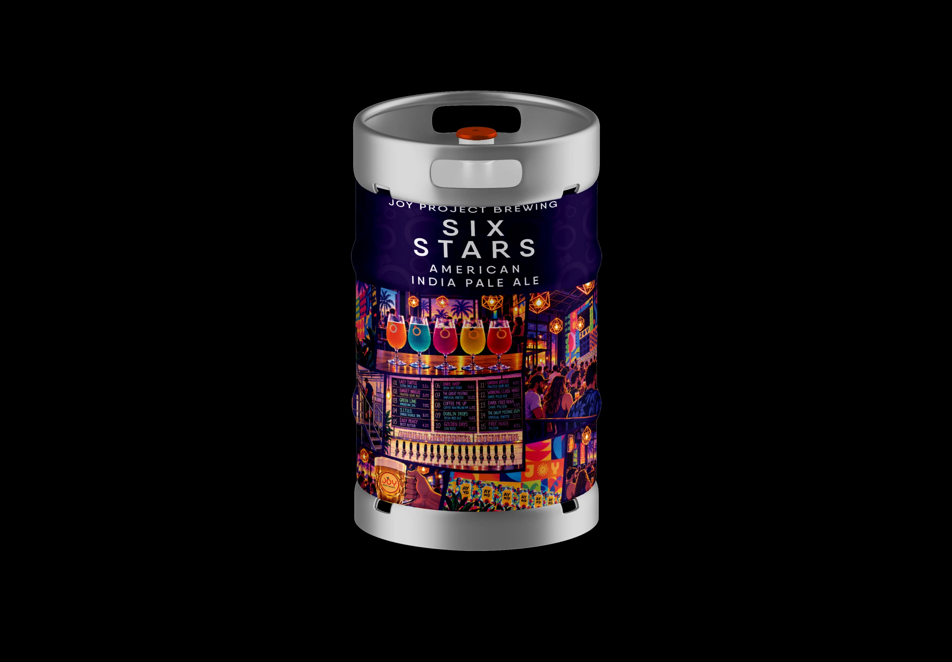 SIX STARS CHOPE - Sem fundo principal | Joy Project Brewing