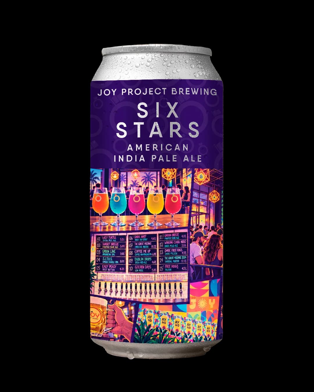 SIX STARS CHOPE LATA 473ML - Sem fundo principal | Joy Project Brewing